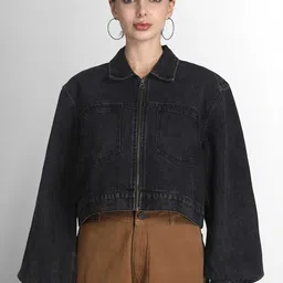 IVOC Women Washed Denim Jacket with Embroidered-picture-35