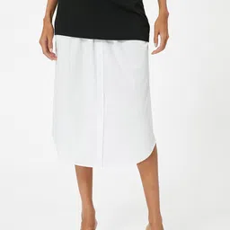 Koton Color-Block Flared Knee Length Skirts-picture-0