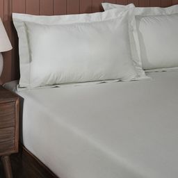 MASPAR Celedon Tint Cotton Self Jacquard 200 TC King Bedsheet Set 2.75 m x 2.75 m-image-0