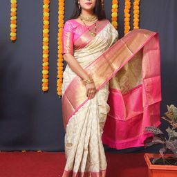 VILLAGIUS Woven Design Zari Banarasi Saree-image-80