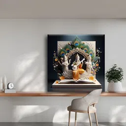 OLIVE TREE Green And White Religious Canvas Wall Art-16