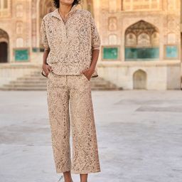 Dash and Dot Lace Embroidered Top With Trouser image 2