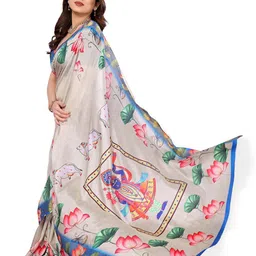 HERE&NOW Ethnic Motifs Zari Silk Blend Saree-44