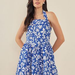 RARE Women Floral Print Peplum Dress-image-49
