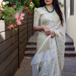KALINI Woven Design Zari Silk Blend Designer Banarasi Saree-image-63