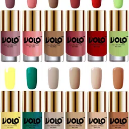 VOLO Set of 12 Luxury Super Shine Vibrant Shades Nail Polish -9ml Each-Combo No-233-image-40