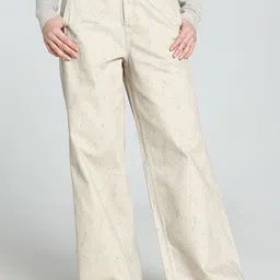Puma x Kidsuper Women Conversational Printed Pure Cotton Relaxed Fit Wide Leg Trousers-picture-28
