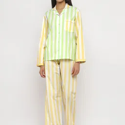 shopbloom Women Striped Night suit-image-48