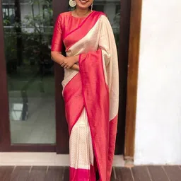AMRUTKALA SAREES Geometric Woven Design Zari Banarasi Saree-image-51