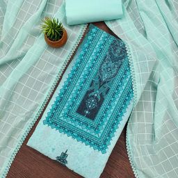 MANVAA Floral Printed Unstitched Cotton Dress Material-image-70