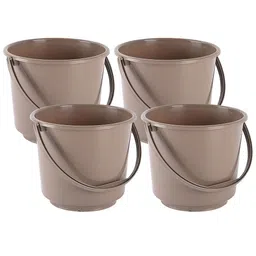 Kuber Industries Brown 4 Pieces Multi Purpose Small Bucket- 5ltr-image-50