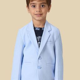 YK Boys Striped Single-Breasted Full Sleeves Blazer With Graphic Printed T-Shirt-32