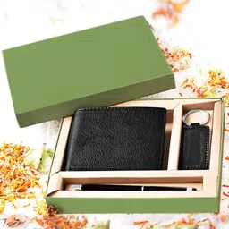 Mast & Harbour Men Accessory Gift Set of Wallet, Pen & Key Chain-image-88