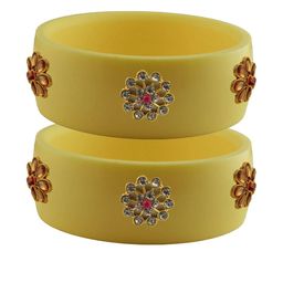 Vidhya Kangan Beige Plastic Bangles-image-95