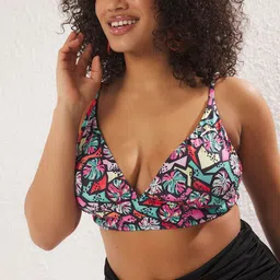 Trendyol Printed Shoulder Strap Neck Swim Tops-image-65