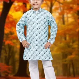 Smuktar garments Boys Printed Kurta & Pyajama Set-picture-19