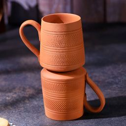 The handicraftian Terracotta NAWABI Coffee Mug SET 0F 2 image 2