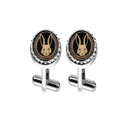 Curren Silver-Plated Round Engraved Cufflink-picture-45