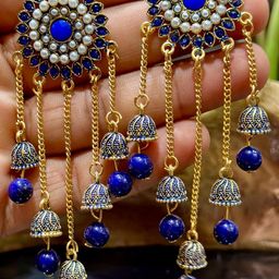 ANTICO Gold-Plated Circular Drop Earrings-image-66