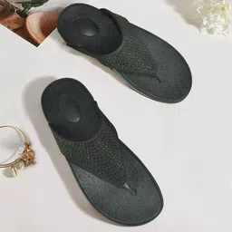 Ajanta Women Embellished T-Strap Flats-image-12