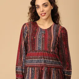 The Mom Store Women Printed Cotton Peplum Top-picture-29