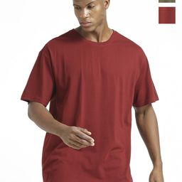 Supa Men Pack Of 2 Solid Round Neck Cotton Oversized T-shirts-image-54