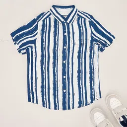 Pantaloons Junior Boys Opaque Printed Casual Shirt-image-91