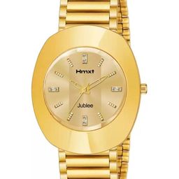 HMXT Glorious Gold Series Men Embellished Bracelet Style Analogue Watch HMXT-186-image-0