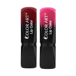 Color Art Set Of 2 Waterproof Lipstick- 4 g Each- C65 Light Maroon & Pink-image-57