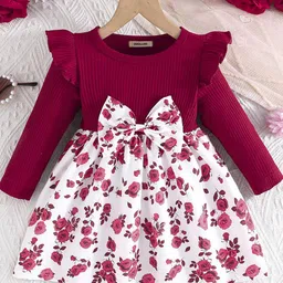 INCLUD Girls Floral Printed Fit & Flare Dress-picture-26
