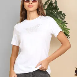 SZN Women White Printed T-shirt-picture-10