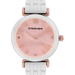 D'SIGNER Women Embellished Dial & Stainless Steel Bracelet Style Straps Analogue Watch 849RGWCRM.11L-picture-3