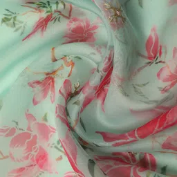 Kaizen TEXO FAB Printed Organza Dupatta with Mirror Work image 2