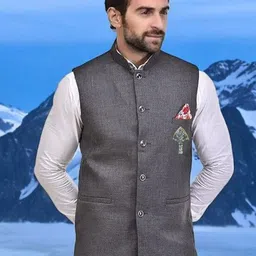Eliq Woven Design Modi Nehru Jacket-picture-39