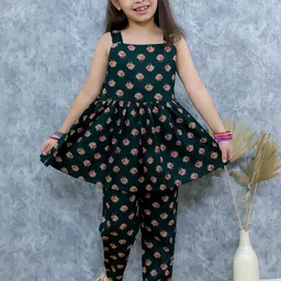 Vastrarth Girls Digital Printed Cotton Top With Trousers Clothing Set-image-8