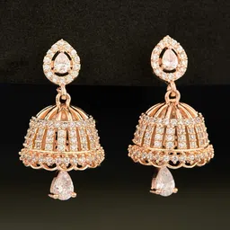 ATIBELLE Contemporary Jhumkas Earrings-10