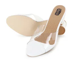 TAYDOL Solid Open ToeBlock-Heeled Heels image 5