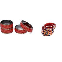 SOMIL Set Of 8 Glass Artificial Stones Bangles-picture-2