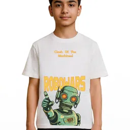 TeeSlix Unisex White Tshirts-picture-7
