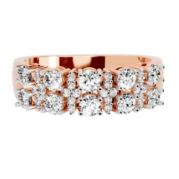 Sparkles Lab Grown Diamond 0.66 Carat IGI Certified Round Shape Diamond Cluster Ring 14K-image-10