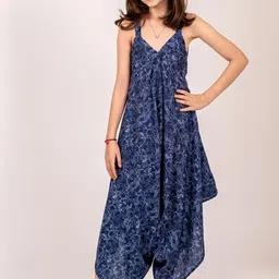Pasha Girls Shoulder Straps Printed Culotte Jumpsuit-image-55