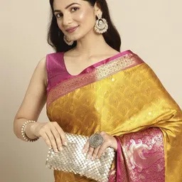 SILKWEAR Ethnic Motifs Zari Paithani Saree-picture-36