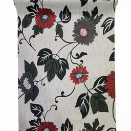 REVEXO Grey & Red Printed Water-Resistant Shelf Liner image 2
