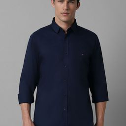 Louis Philippe Sport Men Spread Collar Solid Cotton Slim Fit Casual Shirt-image-64