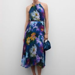 MANGO Tie & Dye Dyed Halter Neck A-Line Midi Dress-image-17