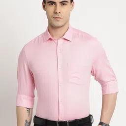 Turtle Men Standard Solid Cotton Slim Fit Formal Shirt-image-85