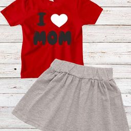 TRIANGLETEES Girls Printed T-shirt with Skirt-image-99