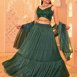 Digital Print Semi Stitched Lehenga Choli-image-43