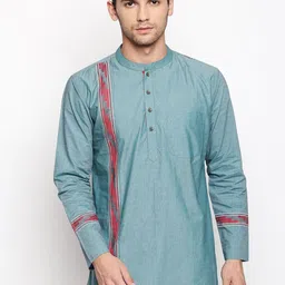 Arch element Men Colourblocked Thread Work Kurta-image-5