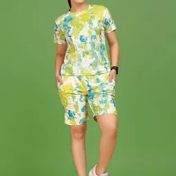 SAKARMAA Digital Printed Round Neck T-Shirt With Shorts Co-Ords-picture-8